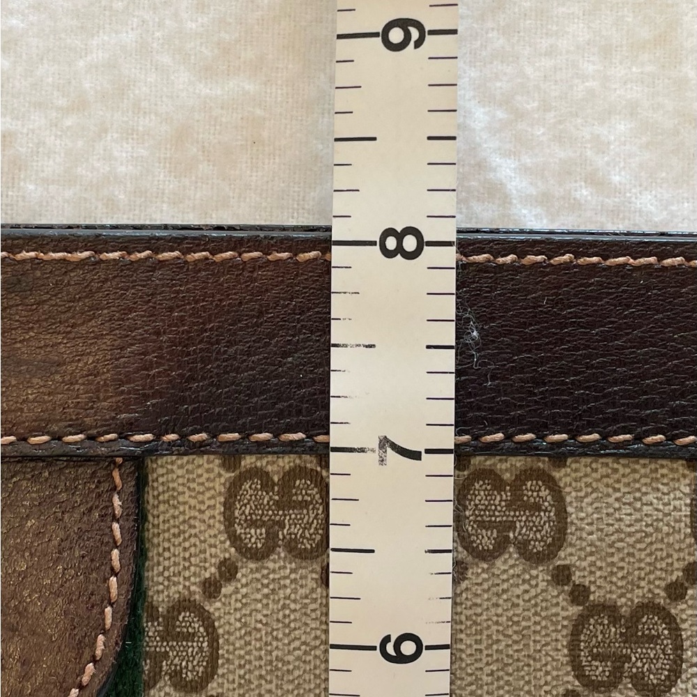 Gucci Beautiful Authentic Vintage Tan Monogram Clutch/Makeup Bag fr Gucci Parfum - Picture 14 of 15